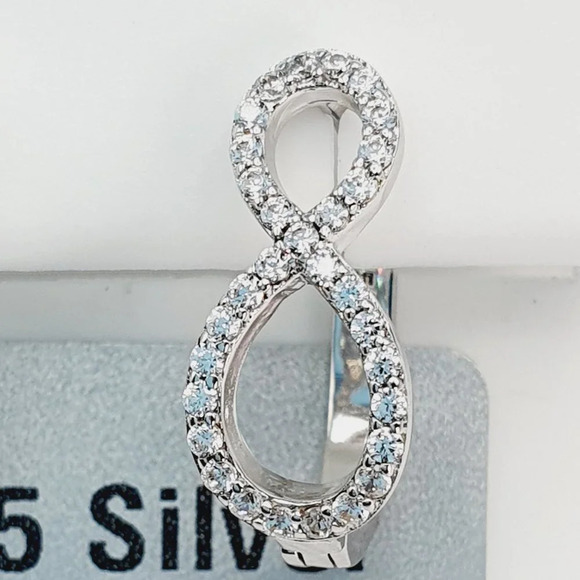 "925 Sterling Silver Cubic Zirconia Earrings, U19254850 - Picture 6 of 11